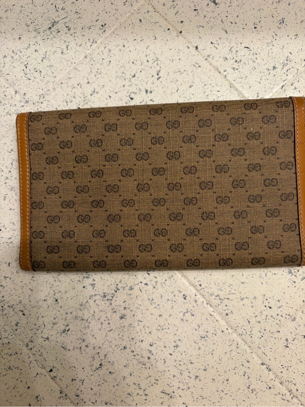 Gucci Brown GG Canvas Continental Wallet with Tan Trim and Gold Hardware - Picture 12 of 14
